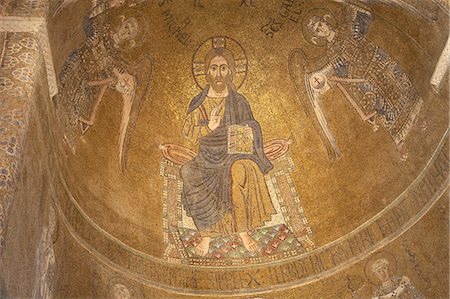 A 12th century Byzantine mosaic of Jesus Christ, Cathedral of Santa Maria Assunta (Duomo Santa Maria dell'Assunta), Torcello Island, Venice Lagoon, UNESCO World Heritage Site, Veneto, Italy, Europe Stock Photo - Premium Royalty-Free, Code: 6119-08269902