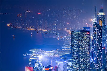 Hong Kong from the Peak, Hong Kong, China, Asia Stock Photo - Premium Royalty-Free, Code: 6119-08278587