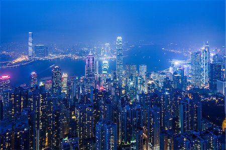 Hong Kong from the Peak, Hong Kong, China, Asia Stock Photo - Premium Royalty-Free, Code: 6119-08278586