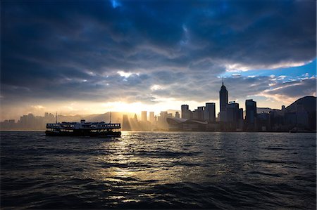 Hong Kong skyline with Star Ferry, Hong Kong, China, Asia Photographie de stock - Premium Libres de Droits, Code: 6119-08278589