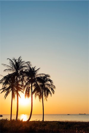 phu quoc - Sunset at Long Beach, Phu Quoc Island, Vietnam, Indochina, Southeast Asia, Asia Foto de stock - Sin royalties Premium, Código: 6119-08568393