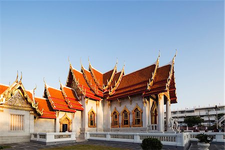 The Marble Temple (Wat Benchamabophit), Bangkok, Thailand, Southeast Asia, Asia Foto de stock - Royalty Free Premium, Número: 6119-08568406