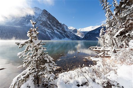Lake Louise, Banff National Park, UNESCO World Heritage  Site, Rocky Mountains, Alberta, Canada, North America Photographie de stock - Premium Libres de Droits, Code: 6119-08517964
