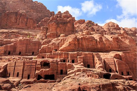 petra - Tombs, Street of Facades, Petra, UNESCO World Heritage Site, Jordan, Middle East Stock Photo - Premium Royalty-Free, Code: 6119-08518034