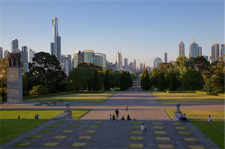 simsearch:841-05846106,k - View from Shrine of Remembrance, Melbourne, Victoria, Australia, Pacific Foto de stock - Sin royalties Premium, Código: 6119-08518117