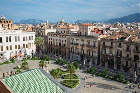 palerme - Palermo Cathedral square, Palermo, Sicily, Italy, Europe Photographie de stock - Premium Libres de Droits, Code: 6119-08641189