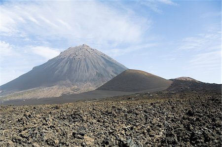 fogo cape verde - The volcano of Pico de Fogo in the background, Fogo (Fire), Cape Verde Islands, Africa Stock Photo - Premium Royalty-Free, Code: 6119-08740162