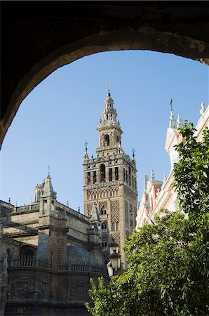 Seville Cathedral, Santa Cruz district, Seville, Andalusia (Andalucia), Spain, Europe Photographie de stock - Premium Libres de Droits, Code: 6119-08740171