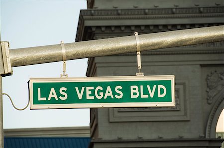 Las Vegas Strip Road Sign On The Main Street Boulevard Stock Photo, Picture  and Royalty Free Image. Image 42737638.