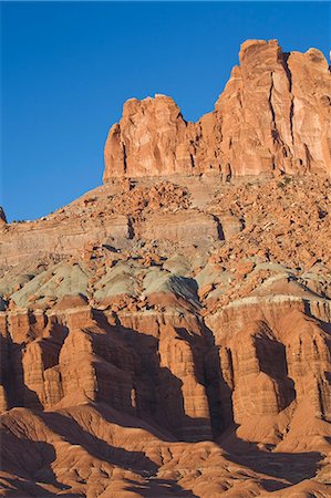Fluted wall, Capitol Reef National Park, Utah, United States of America, North America Photographie de stock - Premium Libres de Droits, Code: 6119-08740244