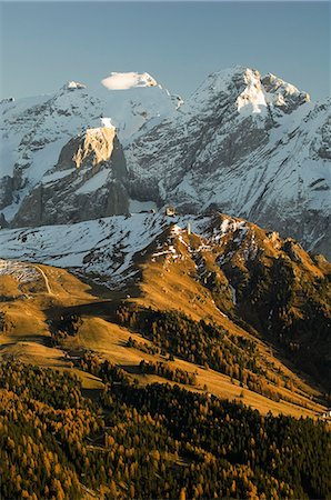 Marmolada group, Dolomites, Bolzano province, Trentino-Alto Adige, Italy, Europe Photographie de stock - Premium Libres de Droits, Code: 6119-08740458