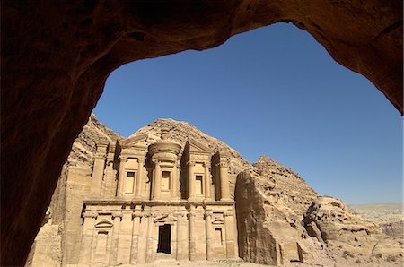 simsearch:6119-08740874,k - The Monastery (Al Deir) (Ed Deir), Petra, UNESCO World Heritage Site, Jordan, Middle East Stock Photo - Premium Royalty-Free, Code: 6119-08740473