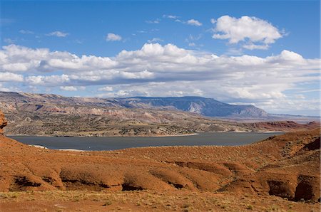 Bighorn Lake, Bighorn Canyon National Recreation Area, Wyoming, United States of America, North America Foto de stock - Sin royalties Premium, Código: 6119-08740549