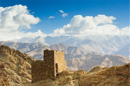 Hemis gompa (monastery) and Ladakh Range, Hemis, Ladakh, Indian Himalayas, India, Asia Stock Photo - Premium Royalty-Free, Code: 6119-08740957