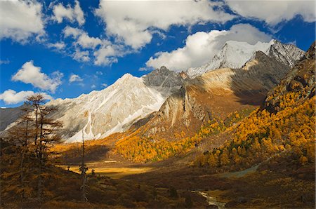 sichuan fall - Xiaruoduojio mountain, Yading Nature Reserve, Sichuan Province, China, Asia Stock Photo - Premium Royalty-Free, Code: 6119-08740955