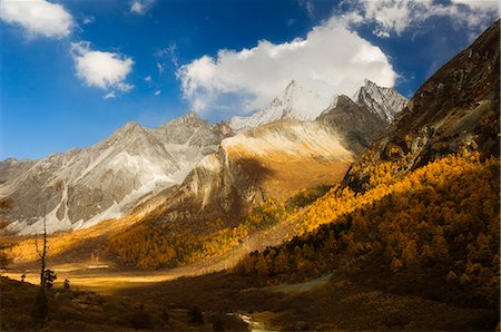 Xiaruoduojio mountain, Yading Nature Reserve, Sichuan Province, China, Asia Stock Photo - Premium Royalty-Free, Code: 6119-08740967