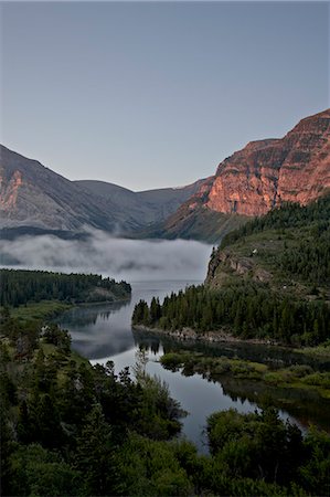simsearch:6119-08268131,k - Dawn at Swiftcurrent Creek, Glacier National Park, Montana, United States of America, North America Stock Photo - Premium Royalty-Free, Code: 6119-08741273