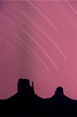 simsearch:862-03355525,k - Long exposure of star trails in night sky, Monument Valley Navajo Tribal Park, Arizona Utah border, United States of America, North America Stock Photo - Premium Royalty-Free, Code: 6119-08741578