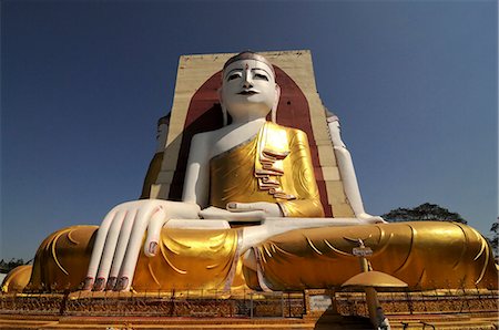 KyaikPun Buddha, Bago, Myanmar, Asia Stock Photo - Premium Royalty-Free, Code: 6119-08741746