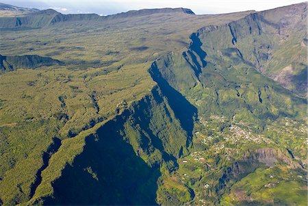 Aerial view of La Reunion, Indian Ocean, Africa Stock Photo - Premium Royalty-Free, Code: 6119-08741707