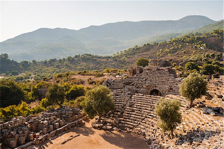 simsearch:841-08102220,k - Amphitheatre at the ancient ruins of Kaunos, Dalyan, Mugla Province, Anatolia, Turkey, Asia Minor, Eurasia Photographie de stock - Premium Libres de Droits, Code: 6119-08797108