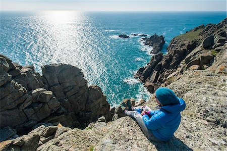 simsearch:6119-08797437,k - Rugged Cornish coastline near Land's End at the westernmost part of the British Isles, Cornwall, England, United Kingdom, Europe Foto de stock - Sin royalties Premium, Código: 6119-08797293