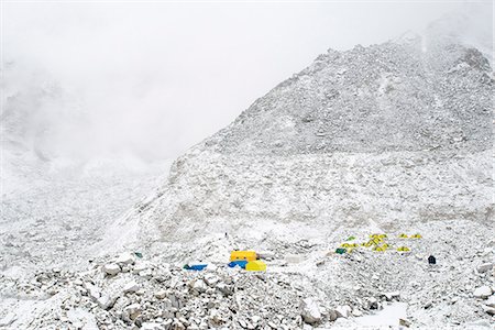 Everest Base Camp at the end of the Khumbu glacier lies at 5350m, Khumbu Region, Nepal, Himalayas, Asia Stock Photo - Premium Royalty-Free, Code: 6119-08797342