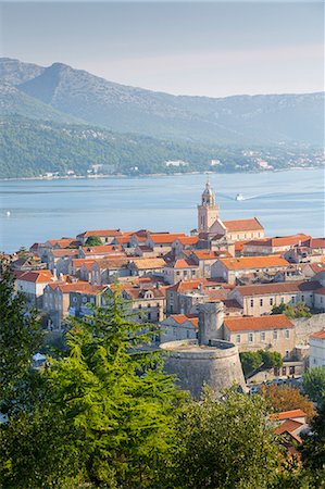 View of Korcula Town, Korcula, Dalmatia, Croatia, Europe Stock Photo - Premium Royalty-Free, Code: 6119-08797507