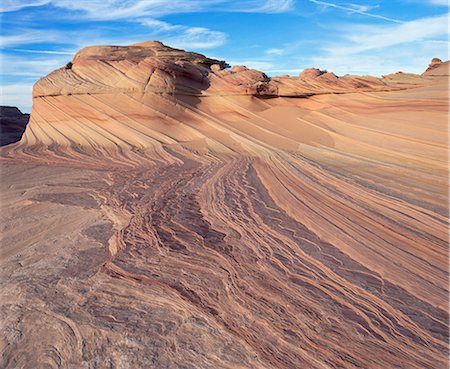 simsearch:6119-08740542,k - Rock formation known as Swirls on Colorado Plateau, Arizona, United States of America (U.S.A.), North America Foto de stock - Royalty Free Premium, Número: 6119-08739859