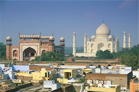Taj Mahal, UNESCO World Heritage Site, Agra, Uttar Pradesh state, India, Asia Stock Photo - Premium Royalty-Free, Code: 6119-08739897