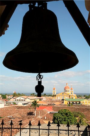 Cathedral from La Merced belltower, Granada, Nicaragua, Central America Photographie de stock - Premium Libres de Droits, Code: 6119-08739944