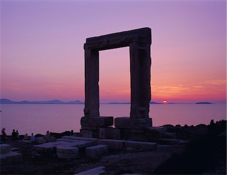 Greek Temple of Apollo, Naxos, Cyclades Islands, Greece, Europe Foto de stock - Sin royalties Premium, Código: 6119-08739924