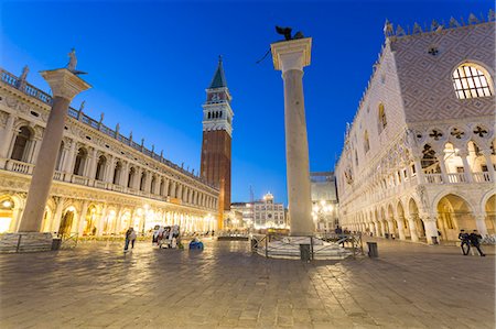 simsearch:841-09256335,k - San Marco at dusk Venice, UNESCO World Heritage Site, Veneto, Italy, Europe Foto de stock - Sin royalties Premium, Código: 6119-08803386