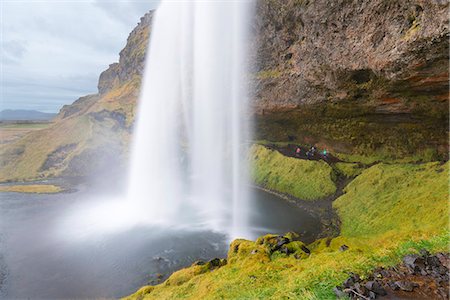 seljalandsfoss waterfall - Seljalandsfoss Waterfall, Iceland, Polar Regions Foto de stock - Royalty Free Premium, Número: 6119-08907753