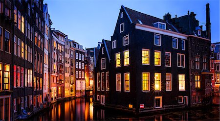 Lights of Amsterdam, The Netherlands, Europe Stock Photo - Premium Royalty-Free, Code: 6119-08907804