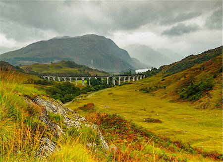 simsearch:6119-08907767,k - View of the Glenfinnan Viaduct, Highlands, Scotland, United Kingdom, Europe Stock Photo - Premium Royalty-Free, Code: 6119-08907820