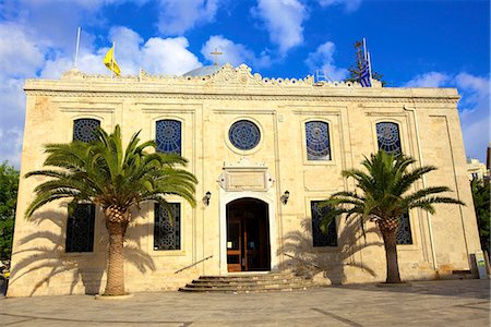 The Basilica of St. Titus, Heraklion, Crete, Greek Islands, Greece, Europe Stock Photo - Premium Royalty-Free, Code: 6119-09053989