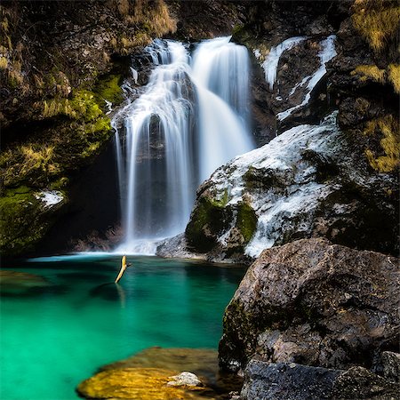 Vintgar Gorge Waterfall, Slovenia, Europe Stock Photo - Premium Royalty-Free, Code: 6119-09054080