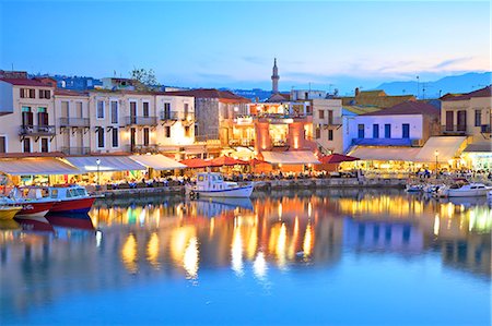 The Harbour at Rethymno, Rethymno, Crete, Greek Islands, Greece, Europe Stock Photo - Premium Royalty-Free, Code: 6119-09054004