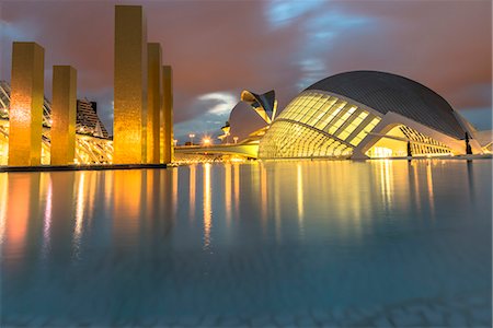 City of Arts and Sciences reflections, Valencia, Spain, Europe Foto de stock - Sin royalties Premium, Código: 6119-09054168