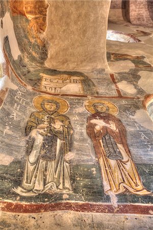 Frescoes, Church of Nereditsa, UNESCO World Heritage Site, Veliky Novgorod, Novgorod Oblast, Russia, Europe Stock Photo - Premium Royalty-Free, Code: 6119-09054370