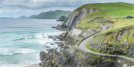 rugged person - Slea Head, Dingle Peninsula, County Kerry, Munster region, Republic of Ireland, Europe Stock Photo - Premium Royalty-Free, Code: 6119-09062072