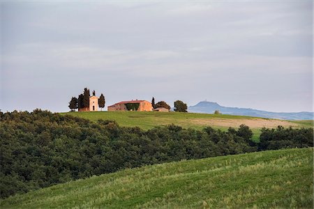 Vitaleta church at sunset, San Quirico, Val d'Orcia (Orcia Valley), UNESCO World Heritage Site, Tuscany, Italy, Europe Foto de stock - Sin royalties Premium, Código: 6119-09062094