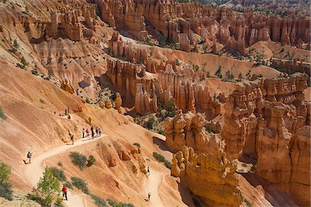 Hiking the Queens Garden Trail, Bryce Canyon National Park, Utah, United States of America, North America Stock Photo - Premium Royalty-Free, Code: 6119-09062180