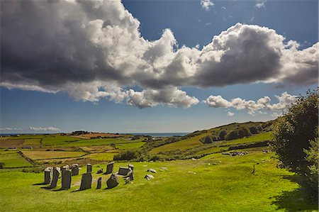 préhistorique - Drombeg stone circle, near Clonakilty, County Cork, Munster, Republic of Ireland, Europe Photographie de stock - Premium Libres de Droits, Code: 6119-09074398