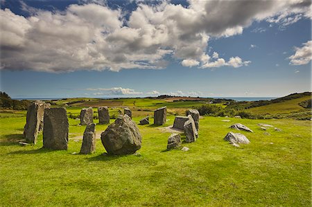 préhistorique - Drombeg stone circle, near Clonakilty, County Cork, Munster, Republic of Ireland, Europe Photographie de stock - Premium Libres de Droits, Code: 6119-09074399
