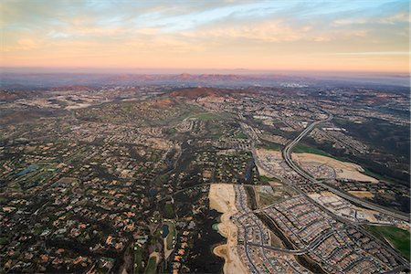 Aerial over Encinitas from a hot air balloon, California, United States of America, North America Stock Photo - Premium Royalty-Free, Code: 6119-09074327