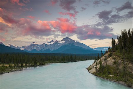 simsearch:6119-08062264,k - Sunrise and mountains, Saskatchewan River Crossing, Banff National Park, UNESCO World Heritage Site, Alberta, Rocky Mountains, Canada, North America Photographie de stock - Premium Libres de Droits, Code: 6119-09074464