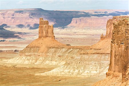 desert view from above - Rock formation, Green River Overlook, Canyonlands National Park, Moab, Utah, United States of America, North America Foto de stock - Sin royalties Premium, Código: 6119-09074521