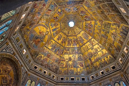 Dome of Battistero San Giovanni, UNESCO World Heritage Site, Florence, Tuscany, Italy, Europe Stock Photo - Premium Royalty-Free, Code: 6119-09074654